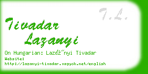 tivadar lazanyi business card